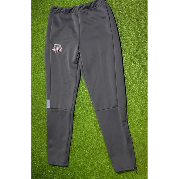 adidas Other - Texas A&M Team Issue Sweatpants Med.‎ Aggie Football Training Gray Ankle Zip